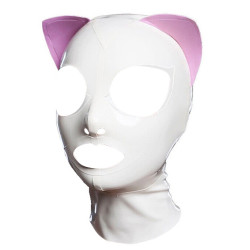 LateXcite Cagoule Cat Fetish Blanche